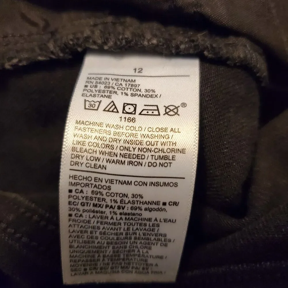 Old Navy Womens Black High Rise Wow Wide Leg Jeans Size 12 Cotton Blend Grunge